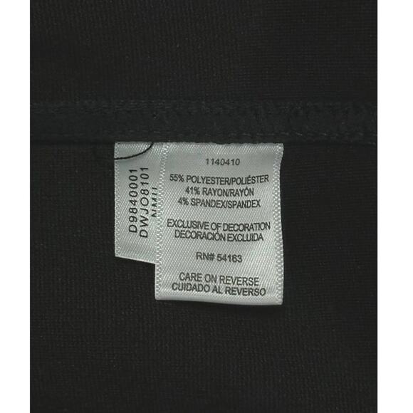 DKNY Pull On Ponte Pants Leather Navy Blue Diamond Lattice Work Career Medium - Picture 9 of 10